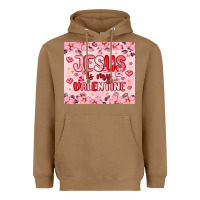 Toasted Coconut jesus is my valentine Heavyweight Hoodie - MaliasSmallBusiness
