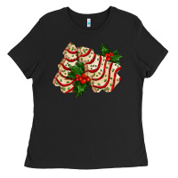 Black white christmas tree cake ado Ladies Tee - AdoDesignShop