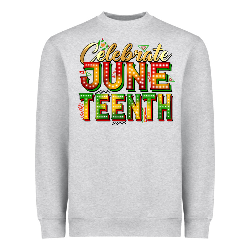 Celebrate Juneteenth Heavyweight Sweatshirt by Zillion Design Studio | Teevron