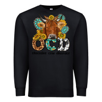 Black obsessive cow disorder Premium Sweatshirt - NancyCooperArtShop