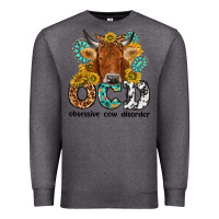 Charcoal Heather obsessive cow disorder Premium Sweatshirt - NancyCooperArtShop