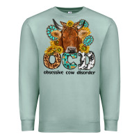 Seafoam obsessive cow disorder Premium Sweatshirt - NancyCooperArtShop