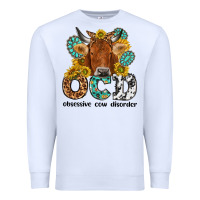 White obsessive cow disorder Premium Sweatshirt - NancyCooperArtShop
