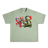Oil Green mardi gras Urban Heavy Tee - RacoonDesign