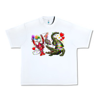 White mardi gras Urban Heavy Tee - RacoonDesign