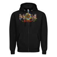 Black autism mom Zipper Hoodie - BarkalooDesign