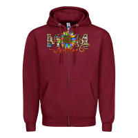 Burgundy autism mom Zipper Hoodie - BarkalooDesign