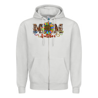 Dove Grey autism mom Zipper Hoodie - BarkalooDesign