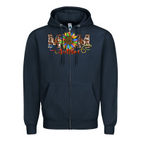 Navy autism mom Zipper Hoodie - BarkalooDesign