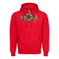 Red autism mom Zipper Hoodie - BarkalooDesign