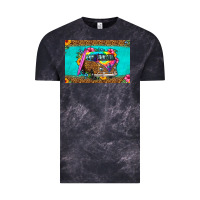 Cloud Black hippie van floral skinny metal can holder Vintage Tee - HRA Design Shop