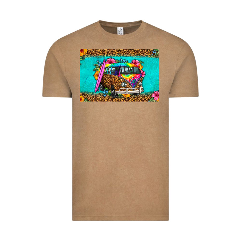Hippie Van Floral Skinny Metal Can Holder Vintage Tee by HRA Design Shop | Teevron