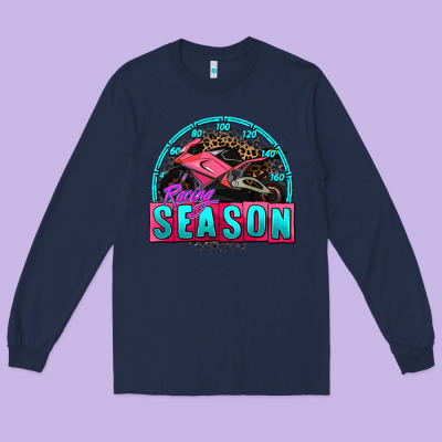Racing Season Motorcycle Long Sleeve Tee Designed By Adodesignshop