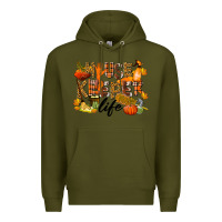 Army Green Housekeeper life fall Premium Hoodie - LillyAllenDesigns