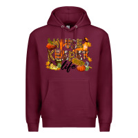 Burgundy Housekeeper life fall Premium Hoodie - LillyAllenDesigns