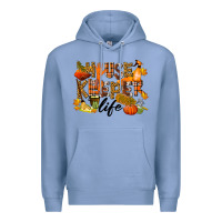 Colony Blue Housekeeper life fall Premium Hoodie - LillyAllenDesigns