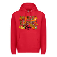 Red Housekeeper life fall Premium Hoodie - LillyAllenDesigns