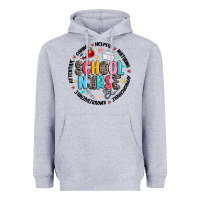 Heather Grey school nurse Heavyweight Hoodie - MaliasSmallBusiness