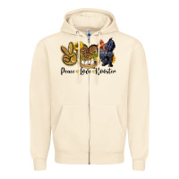 Sandshell peace love rooster Zipper Hoodie - LillyAllenDesigns