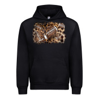 Black Football background leopard Urban Hoodie - NancyCooperArtShop
