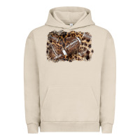 Pigment French Oak Football background leopard Urban Hoodie - NancyCooperArtShop