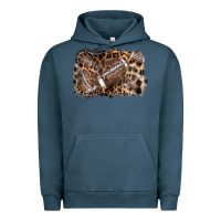 Pigment Midnight Navy Football background leopard Urban Hoodie - NancyCooperArtShop