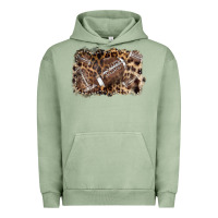 Pigment Oil Green Football background leopard Urban Hoodie - NancyCooperArtShop