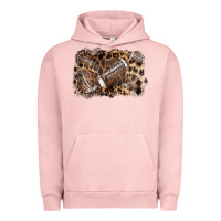 Pigment Salmon Football background leopard Urban Hoodie - NancyCooperArtShop