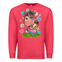 Cardinal little cute cow Premium Sweatshirt - NancyCooperArtShop