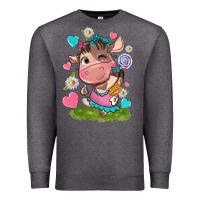 Little Cute Cow Premium Sweatshirt | Teevron