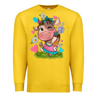 Lemon little cute cow Premium Sweatshirt - NancyCooperArtShop