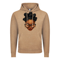 Vintage Coffee afro woman with bantu knots Vintage Hoodie - texasbilliewilder