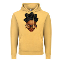 Vintage Mustard afro woman with bantu knots Vintage Hoodie - texasbilliewilder