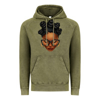 Vintage Olive afro woman with bantu knots Vintage Hoodie - texasbilliewilder