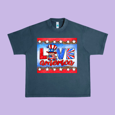 Love America Gnome Urban Heavy Tee Designed By Hra Design Shop
