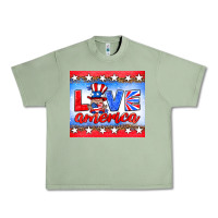 Oil Green love america gnome Urban Heavy Tee - HRA Design Shop