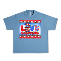 Pebble Blue love america gnome Urban Heavy Tee - HRA Design Shop