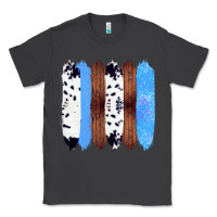 Smoke Western Farm Life Cowhide Wood Blue Glitter Brush Stroke Classic Tee - Bettercallsaul