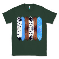 Sports Green Western Farm Life Cowhide Wood Blue Glitter Brush Stroke Classic Tee - Bettercallsaul