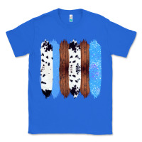 True Royal Western Farm Life Cowhide Wood Blue Glitter Brush Stroke Classic Tee - Bettercallsaul