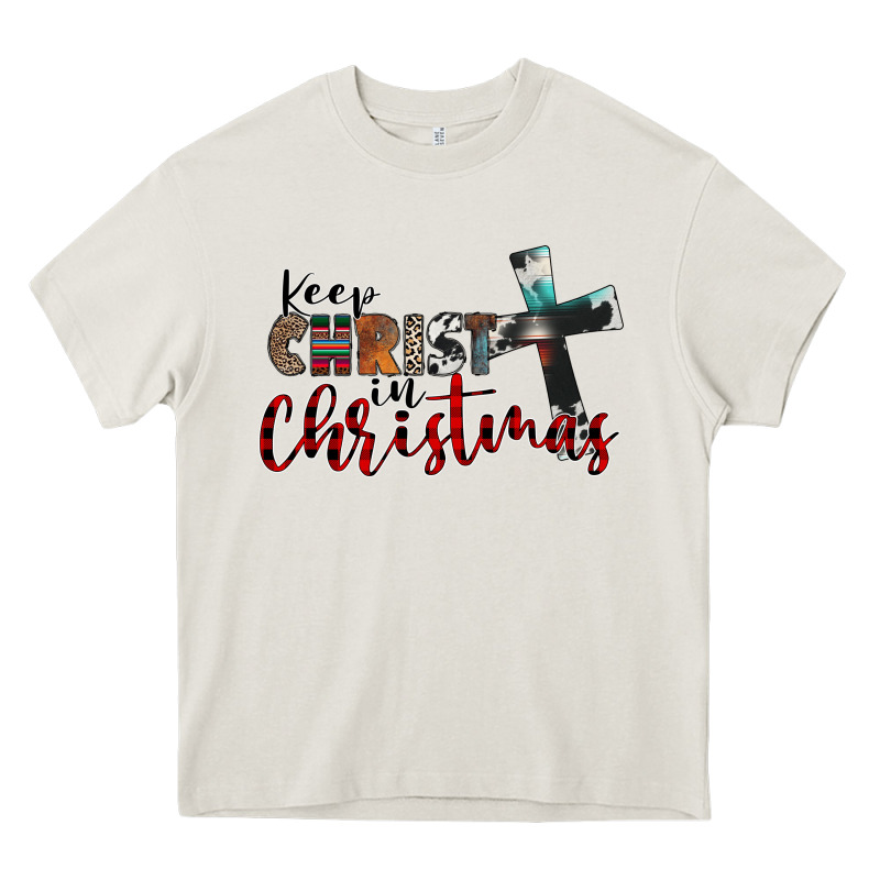 Keep Christ In Christmas Heavy Core Tee by CowhideDigitalArt | Teevron