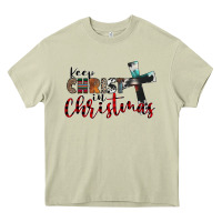 Mossy keep christ in christmas Heavy Core Tee - CowhideDigitalArt