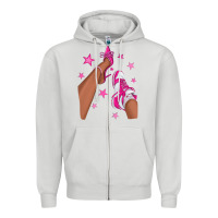 Dove Grey afro sneakers and heels Zipper Hoodie - NancyCooperArtShop