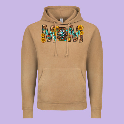 Mom With Aztec Mothers Day Vintage Hoodie Designed By Texasbilliewilder