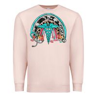 Pale Pink nurse rainbow Premium Sweatshirt - NancyCooperArtShop