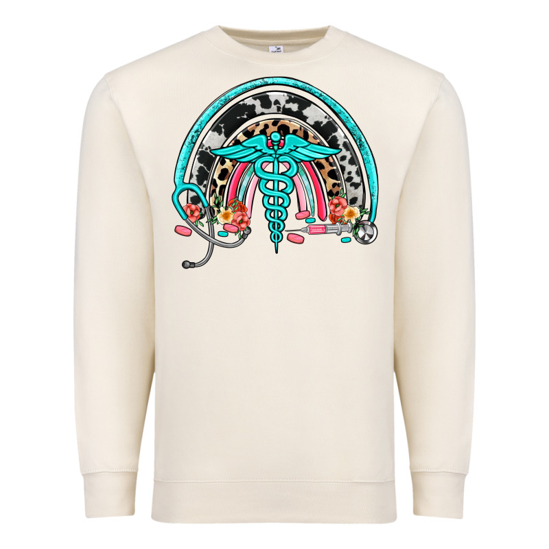 Nurse Rainbow Premium Sweatshirt by NancyCooperArtShop | Teevron
