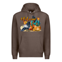 Coffee Welcome Fall With Crow Premium Hoodie - LillyAllenDesigns
