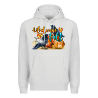 Dove Grey Welcome Fall With Crow Premium Hoodie - LillyAllenDesigns