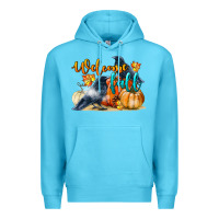 Ocean Blue Welcome Fall With Crow Premium Hoodie - LillyAllenDesigns