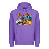 Purple Welcome Fall With Crow Premium Hoodie - LillyAllenDesigns